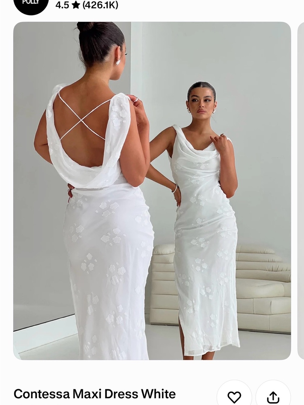 Princess Polly Contessa Maxi Dress in White